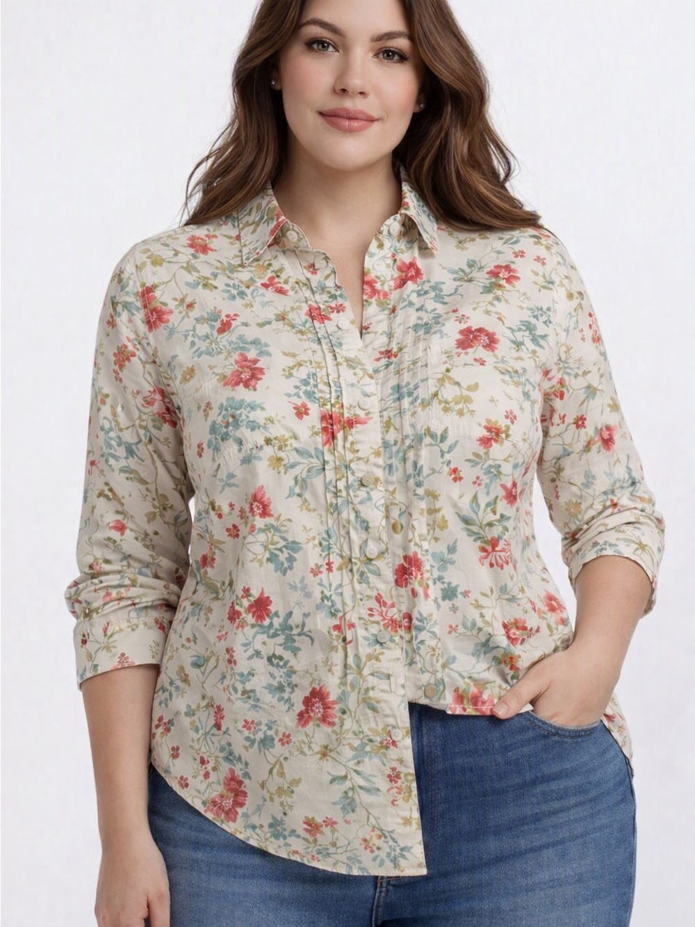 5/$25 Sandwich Floral Blouse Size 38